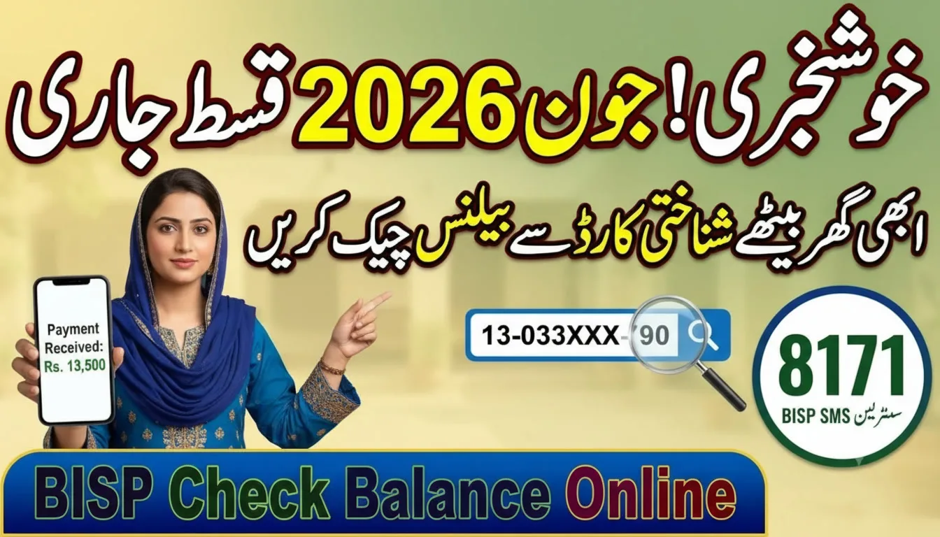 BISP Check Balance Online by CNIC 2026